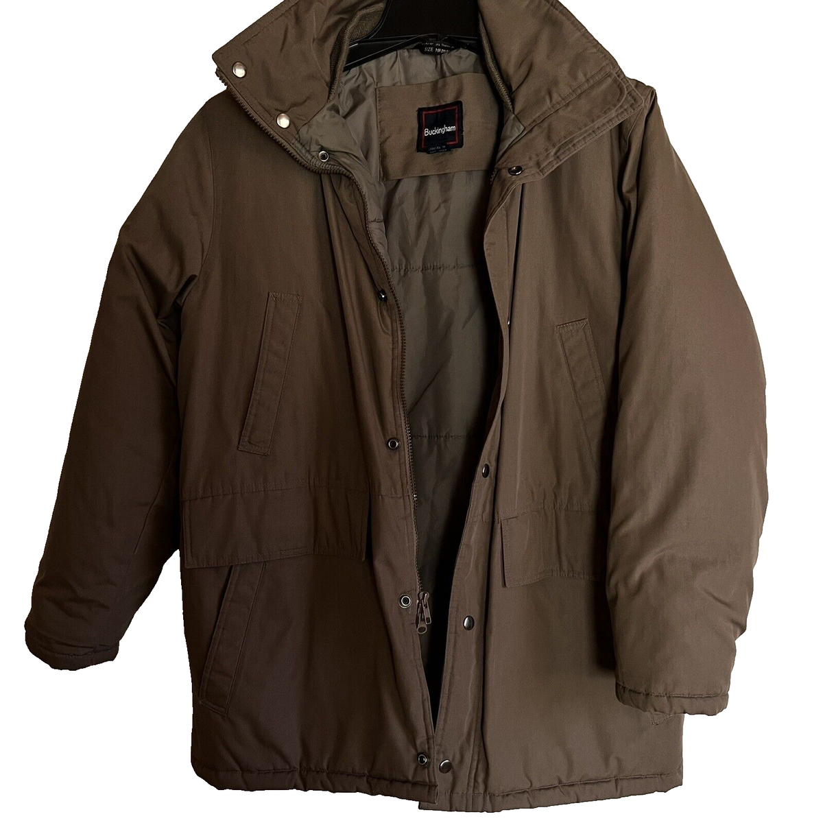 Buckingham Long Sleeves Zip Up Brown Jacket Mens Size Medium Buckingham Long Sleeves Zip Up Brown Jacket Mens Size Medium