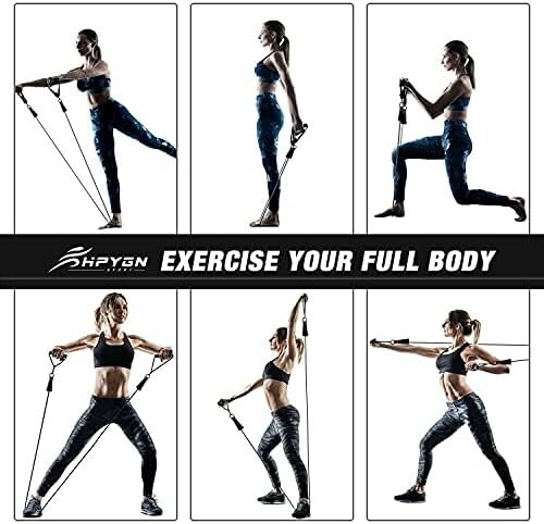 Resistance Band Set, Exercise Workout Bands, Men and Women with Door Anchor set