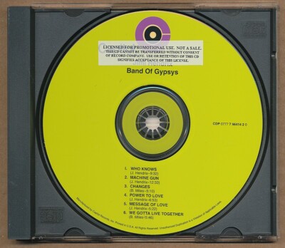 Jimi Hendrix - Band of Gypsys [Remaster] RARE original promo issue