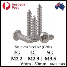 2G 4G 6G Self Tapping Pan Phillip s Screw s Head CSK Stainless Steel A2 G304