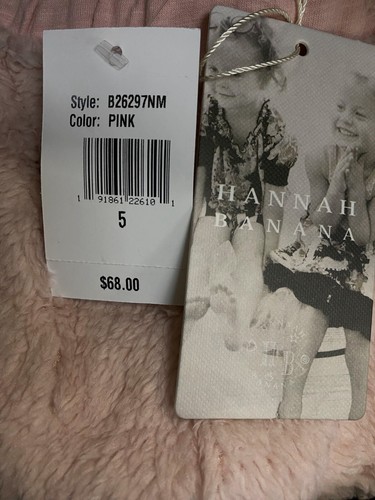 $68 Hannah Banana Kid's Girls Pink Faux-Sherpa Star Jogger Pants Size 5 - Picture 3 of 3