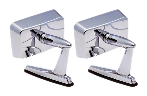UNIVERSAL SQUARE DOOR MIRRORS CLASSIC VINTAGE MUSCLECAR HOTROD NEW PAIR LH & RH