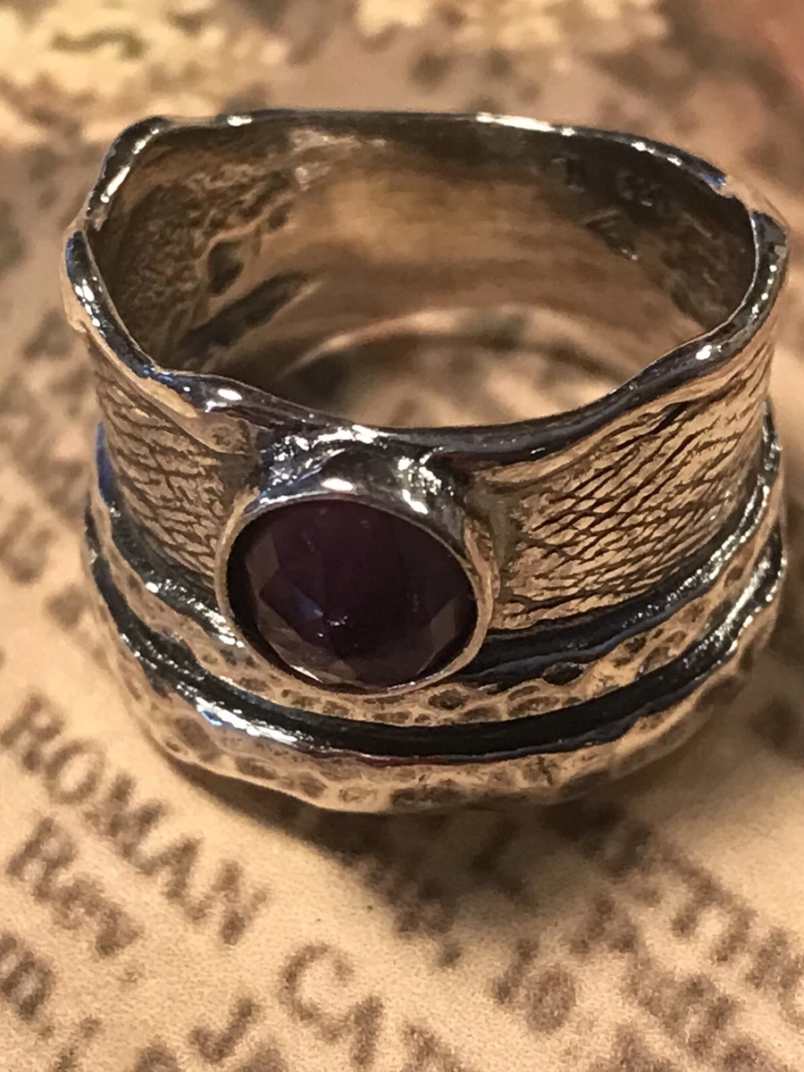 Silpada R6216 Size 7 Mauve On Ring New Was 85 .925 Sterling Silver Amethyst