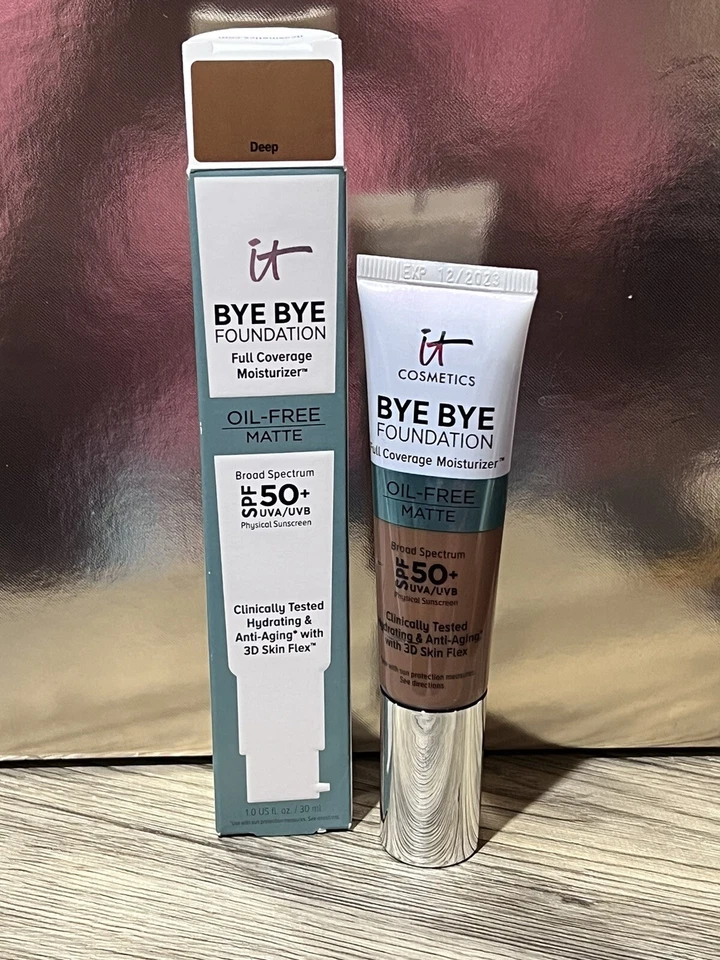IT Cosmetics Bye Bye Foundation Oil Free Matte *DEEP* NEW SPF Expire 12/23 - Image 3 of 3