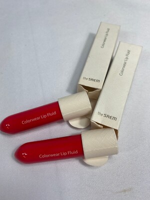 (2)  the SAEM Cherry Pie  Colorwear Lip Fluid Pk01 Lipstick Pretty 