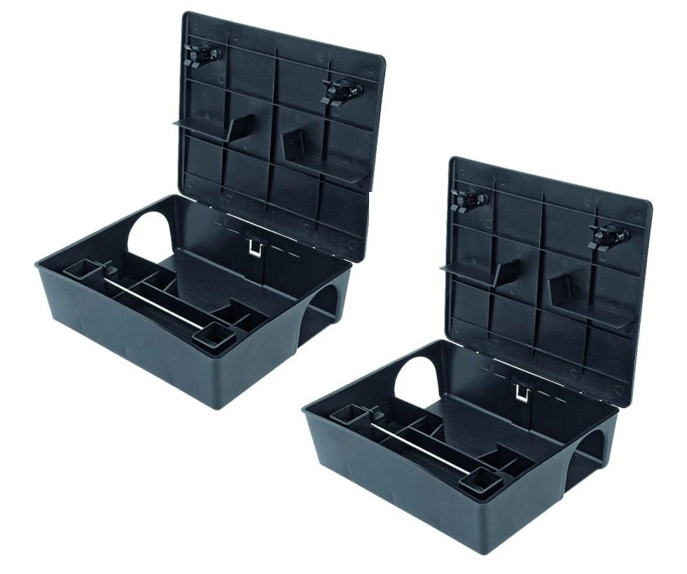 2 X RODENT BOX TRAP STATION Professional Rat Mice Mouse No