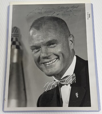 JOHN GLENN Autograph 8 x 11 Photo Personally Inscribed To Randy Black Number JSA