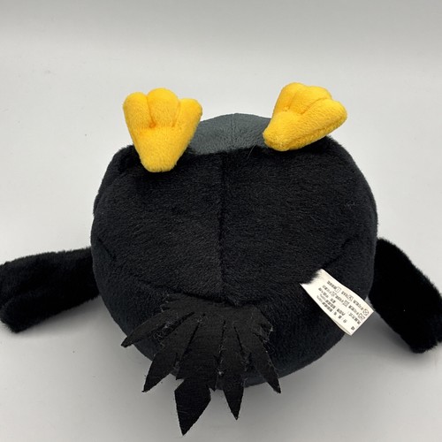 Peluche Common Wealth Rovio Angry Birds 7" uccellino bomba nero con ali e gambe raro - Foto 6 di 7