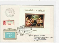 budapest museum f.d.c mini sheet  stamps cover  ref 10472