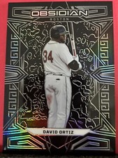 DAVID ORTIZ 2023 Panini Chronicles Obsidian Electric Etch Black RED SOX #4 HOF