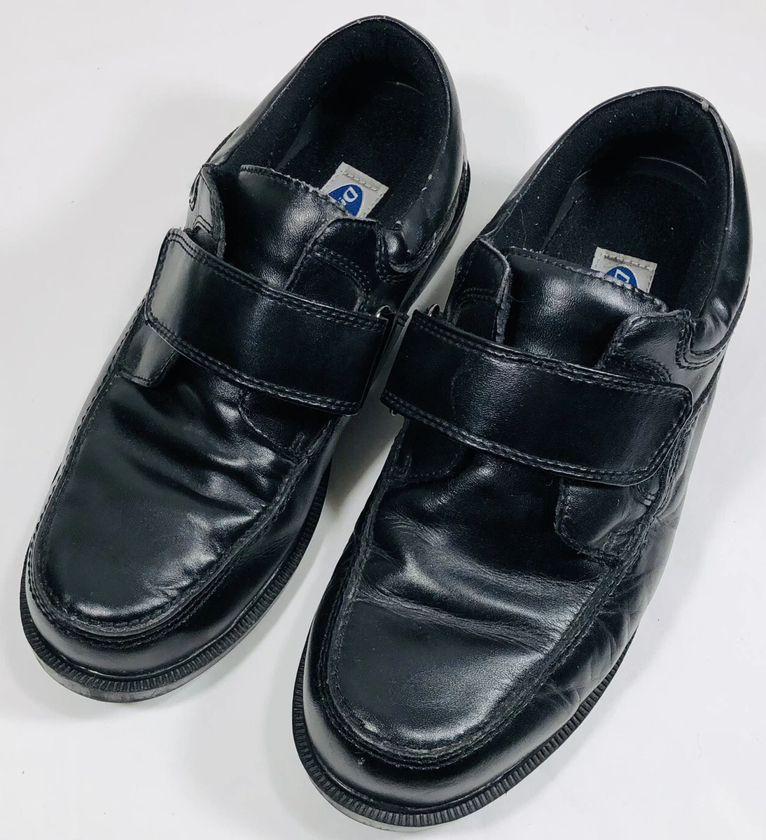 Dr Scholls 478 1C Black Leather Mens Slip On Shoes Hook Latch