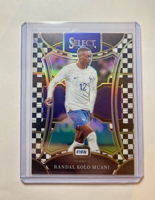 2023-24 Panini Select FIFA -Black and white checkerboard #180 Randal Kolo Muani