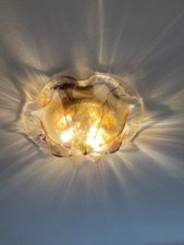 MURANO LA MURRINA : plafoniera classica rotonda con bordo ondulato + 2 applique 