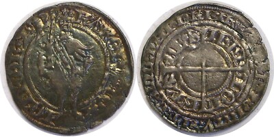 1390-1431 Charles II Duke Of Lorraine Silver AR Petit Gros Nancy Mint