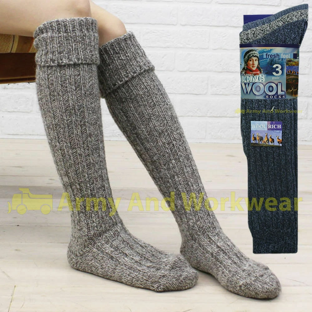 Womens thick long sale socks
