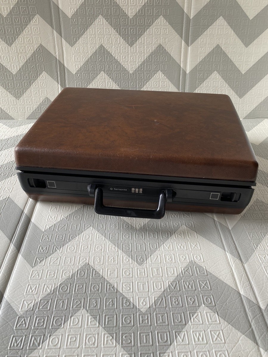 Vintage Samsonite Omega GL Brown Hard Shell Briefcase Combo Lock Working  Lock
