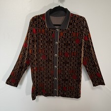 Unknown Brand . Women Vintage Velvet Button Down Jacket shirt 1