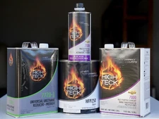 High Teck 7000 Ebony Black Basecoat Paint Reducer Clearcoat Gallon Kit!GM WA8555