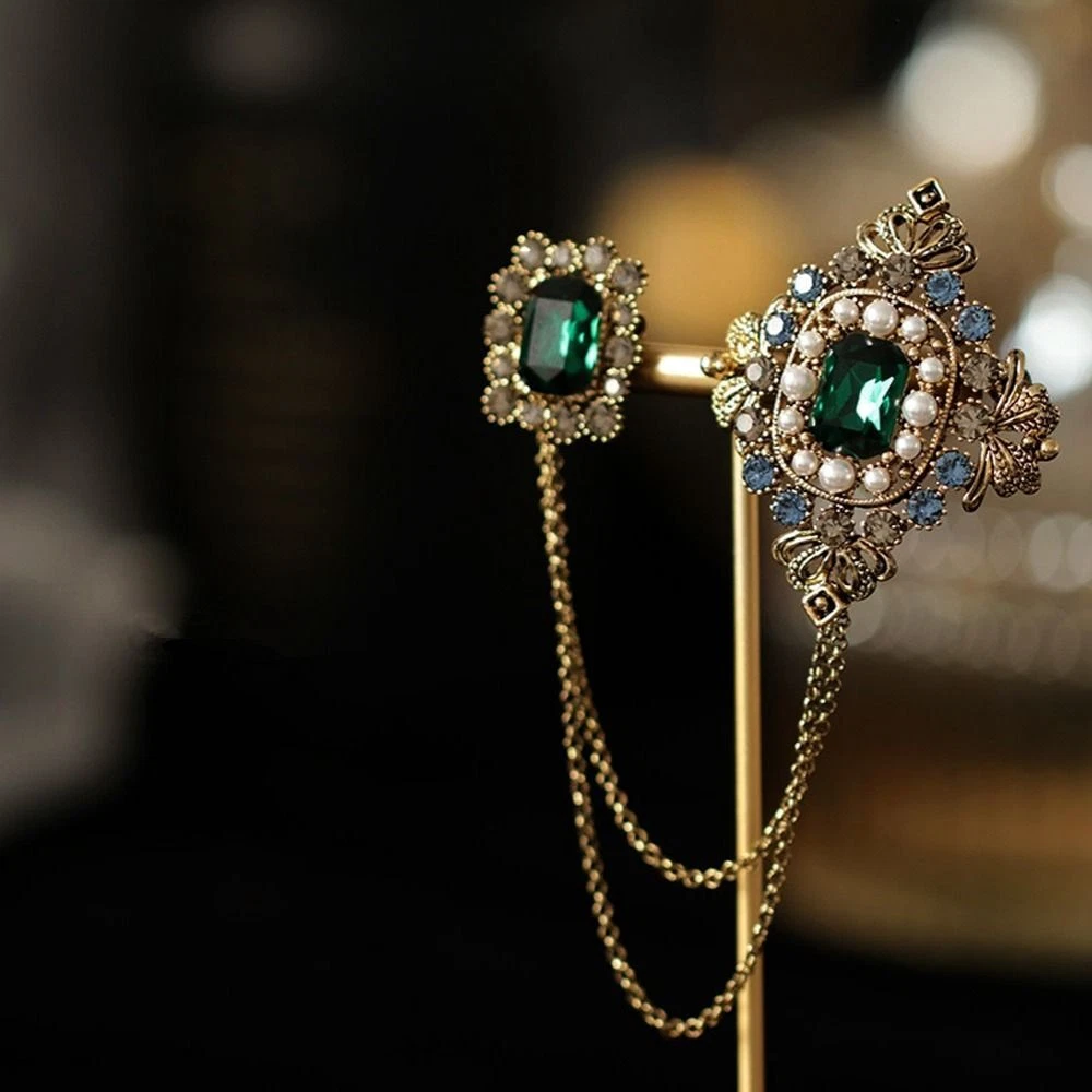 Chain brooch for ladies deals