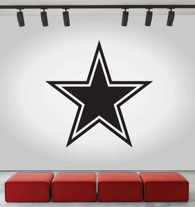Details About Cowboys Dallas Logo Wall Decal Sport Sticker Decor Black Vinyl Nfl Cg364