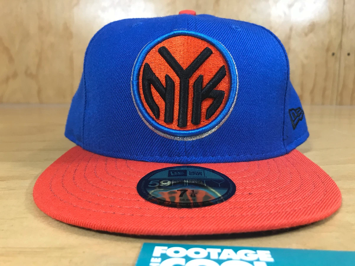 NEW ERA NBA NEW YORK KNICKS NYK SUBWAY TOKEN LOGO 59FIFTY FITTED HAT BLUE 7  1/8