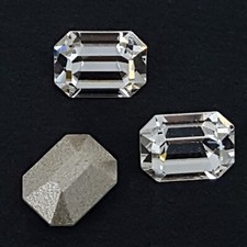 Swarovski 8mm x 6mm Crystal Octagon Diamante Pointed Foil Backs Jewellery Making