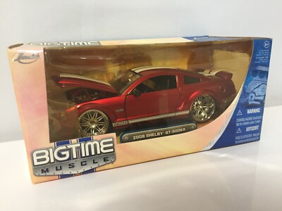 Very RARE OLD Jada Toys BIGTIME 2008 SHELBY GT-500KR METALLIC RED Japan 1/24 