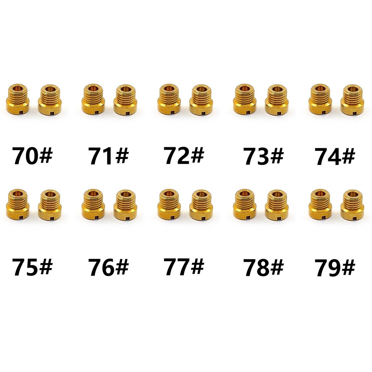 Pair) Air Bleeds Size 76 Holley Carburetor 10-32 UNF Thread Screw In - Foto 11