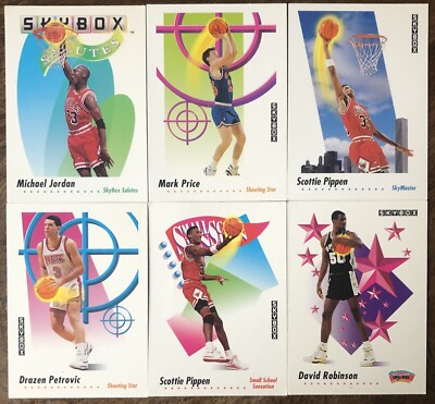 1991-92 SkyBox NBA Basketball Karten (14 Stck)