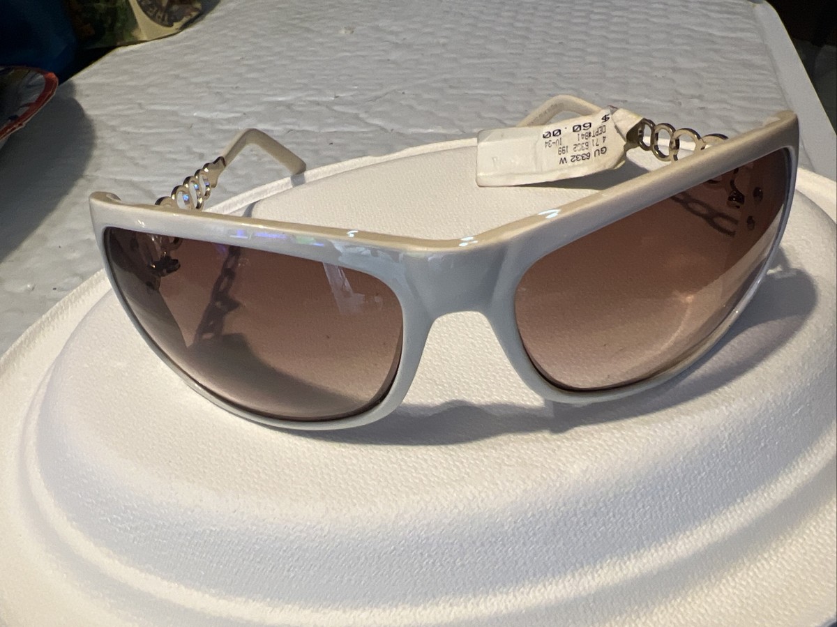 NWT GUESS 8210 5721E Sunglasses White Sunglasses Guess Factory GF6141-21F 56mm New Sunglasses - Walmart  main image 4