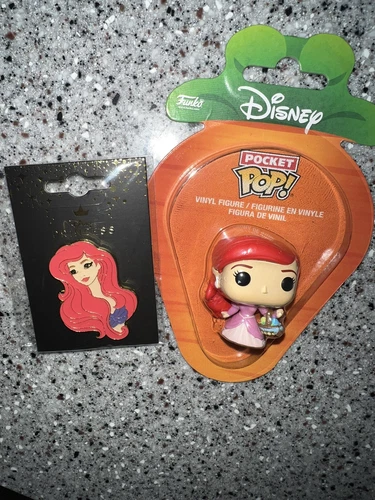 Funko Pop DISNEYset of 2 PRINCESS ARIEL pinback and Easter mini pop Jewelry Toy