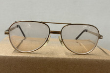 Vintage Titmus Z87 Aviator Eyeglasses Frames USA Oversize Silver 5 3/4 58-16