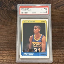 1988-89 Fleer Reggie Miller #57 PSA 8 Rookie Card RC Quantity Available HOF