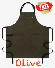 Hedley  Bennett Apron Olive Green - Brand New - Cooking Apron - NWT - Free Ship