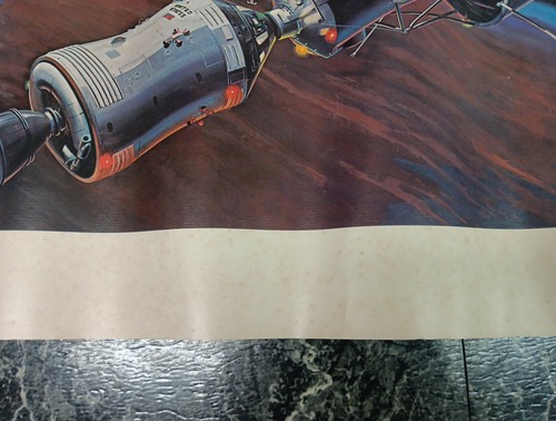 Vintage Martin Marietta Corporation Skylab Poster 23" By 33" Art By C Bennett - Picture 15 of 19