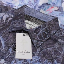 Robert Graham NWT Nadine Casual Button Down Shirt Size M Classic Fit in Purple