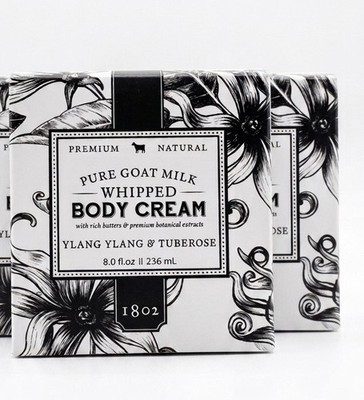 2x Beekman 1802 NEW Pure Goat Milk Whipped Body Cream Ylang Ylang Tuberose 8oz