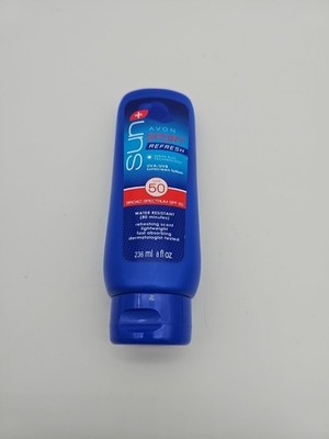 Avon Sun+ Sport Refresh UVA/UVB Sunscreen Lotion SPF 50 8 oz