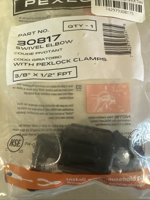PEXLock 30817 Flair-It Boat & RV Plumbing Swivel Elbow 1/2'' Female Pipe Thread 