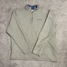 Columbia 1/4 Zip Pullover Sweater Mens Extra Large XL Brown Mock Neck Outdoors