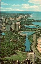 Chicago North Shore View John Hancock Center Peter Benton Postcard c1970s
