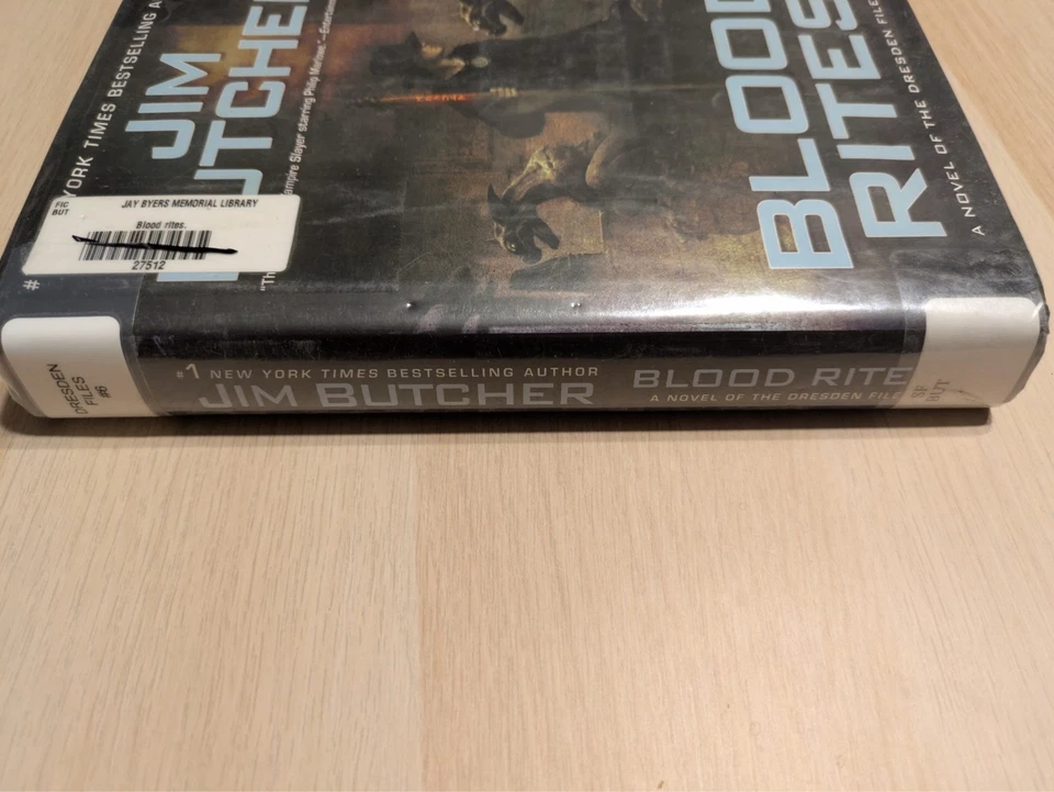 Blood Rites by Jim Butcher (2010, Hardcover) Acceptable/Ex-Library - Image 2 of 4