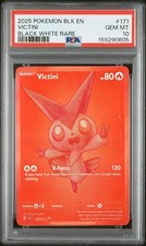 2025 POKEMON BLK EN-BLACK BOLT BLACK WHITE RARE #171 VICTINI PSA 10 on eBay