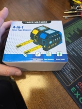 Almighty Ruler 4-in-1 Laser Tape Measure, Rechargeable with Large LCD  40m