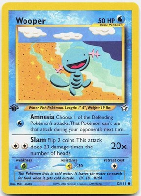 Wooper 1st Edition Common Neo Genesis 082/111 NM