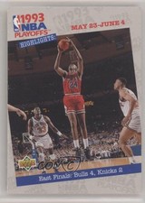 1993 Upper Deck NBA Playoffs Highlights Chicago Bulls New York Knicks #190 1ar2