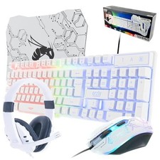 Gaming Keyboard and Mouse and Gaming Headset Mouse Pad