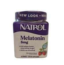 Natrol Melatonin Gummies, Sleep Support for Adults, 5 mg Melatonin 90 Gummies