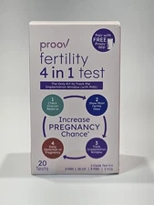 Proov Fertility 4 in 1 Test - 1 Cycle Test Kit (20 tests)  Exp: 01-31-2026