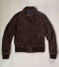 Ralph Lauren Suede Jacket L Made in Italy Leather Goat